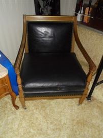 Black leather chair