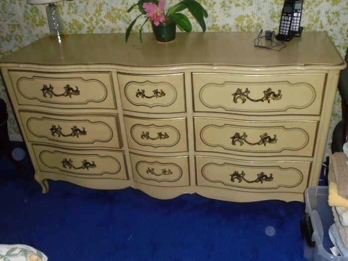 Matching French Provencal dresser & mirror