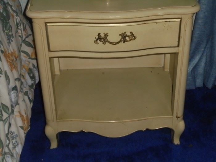 1 of 2 matching French Provencal night stand