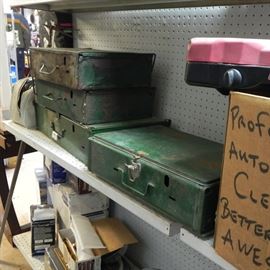 Coleman stoves and other makes of stoves and lamps. 