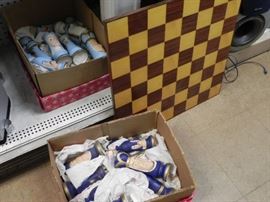 Very cool ceramic chess set.