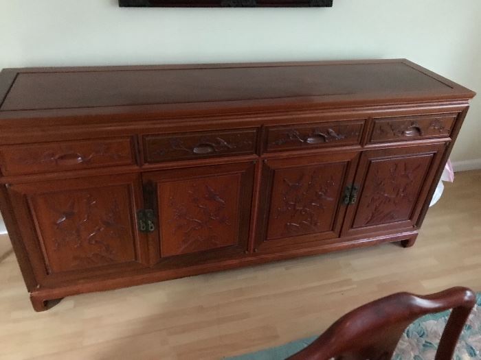 Rosewood Buffet 70 x 19 - 4 drawers