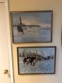 framed Alaska series posters signed by the artist by Jon Van Zyle