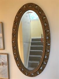 vintage oval mirror
