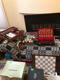 backgammon and chess sets