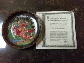 Ruslan and Ludmilla Miniature painting on lacquer,  limited edition   