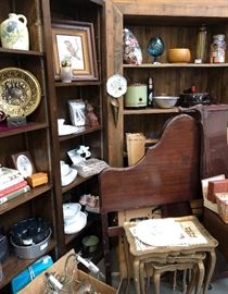 bed frame, nesting tables