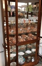 Vintage pink glass dishware