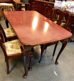 Dining table and chairs