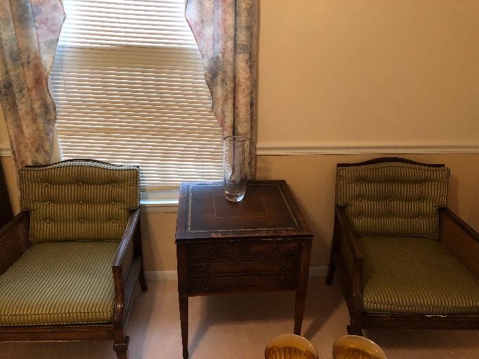 Mid Century chairs and side tables