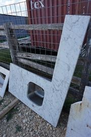 Used marble slabs