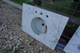 Used marble slabs
