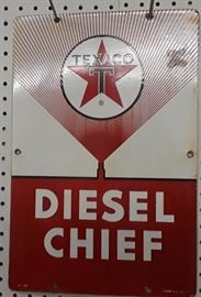 1960's Texaco Diesel Chief Pump Plate 