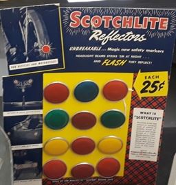 1940's-50's Drug Store Counter Scotchlite Reflector Display 