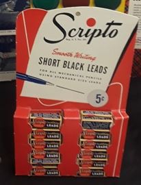 1940's-50's Drug Store Counter Display Scripto Leads 