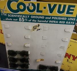 1940's-50's Drug Store Counter Display Cool-vue Sunglasses 