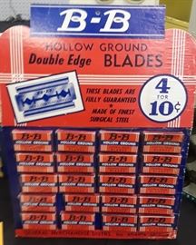 1940's-50's Drug Store Counter Display  B-B Razor Displays 
