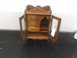 1890's Oak Child's Salesman Sample Cabinet 