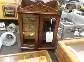 1890's Oak Child's Salesman Sample Cabinet 