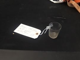 Antique Old Acid Etched Glass