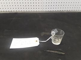 Antique Old Acid Etched Glass