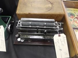 Antique Merritt Typewriter in Case Rare 