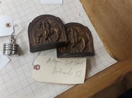 Antique Cast Iron Bookends 
