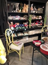 Pillows, cake domes, baby shower items, Easter Decor, Society Social chairs