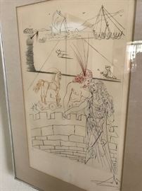 Hand Signed Salvador Dali Etching