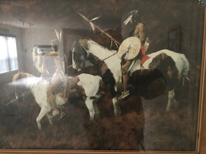 Howard Terpning Signed Lithograph "Paints"