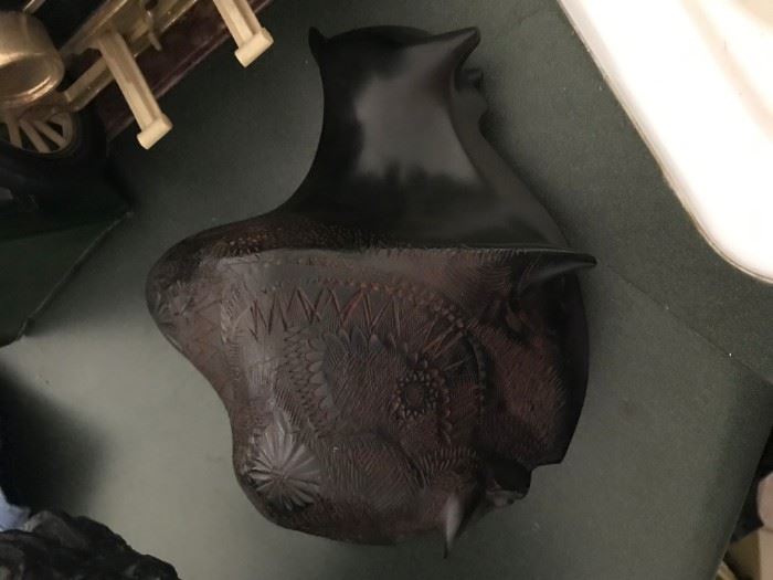 Carved Wood Buffalo