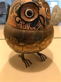 Brass and Pottery Owl