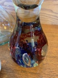 Vintage art glass paperweights 