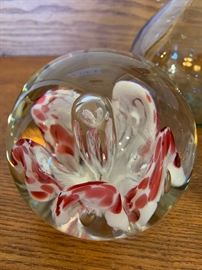 Vintage art glass paperweights 