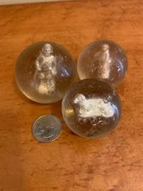 Antique large Sulphide marbles 