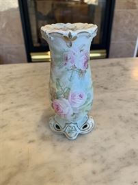 Antique Royal Bayreuth Rose Tapestry porcelain hat pin holder