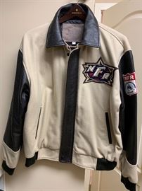 Men’s 41st National Finals Rodeo 1999 wool & leather jacket, size Large