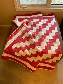 Nice selection of vintage & antique hand stitched  quilts