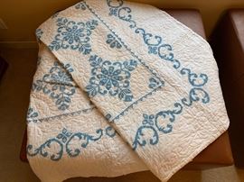 Nice selection of vintage & antique hand stitched  quilts