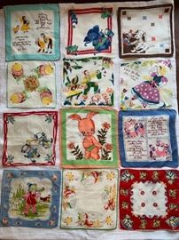 A sampling of the large selection of vintage children’s & adult hankies