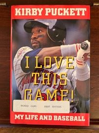 Kirby Pucket “I Love This Game” signed first edition.  There are two of these