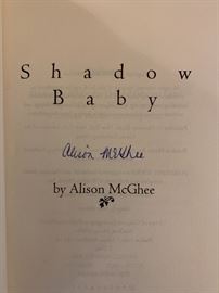 “Shadow Baby” by Alison McGhee signed first edition