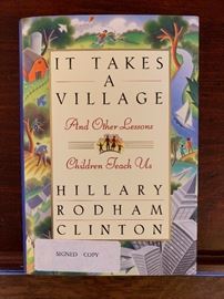 “It Takes a Village” by Hillary Rodham Clinton signed hardcover copy