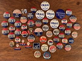 Authentic vintage campaign buttons