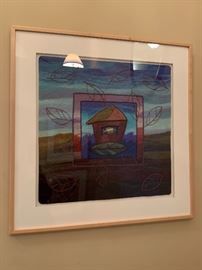 Large Renee Harris original felted wool art piece