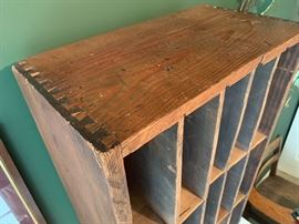 Antique mail sorting box