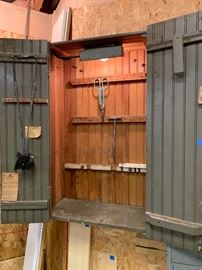 Cabinet on the left was built in the early 1930’s by our client’s father