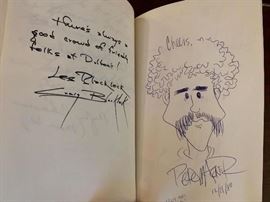 A sampling from one of three VERY RARE autograph books!  Autographs, notes & doodles by Stan & Jan Berenstain, Gary Larson, Richard Guindon, Brooke Shields, Johnny Cash, Former First Lady Rosalynn Carter, Arnold Schwarzenegger and many many more!!