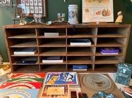 Antique mail sorting box