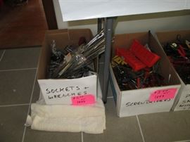 Sockets and wrenches, screwdrivers, any item in the box is $2 or less.